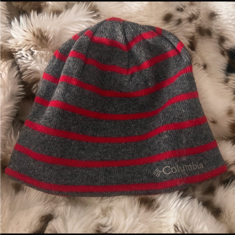 Columbia Hot Pink and Gray Beanie
